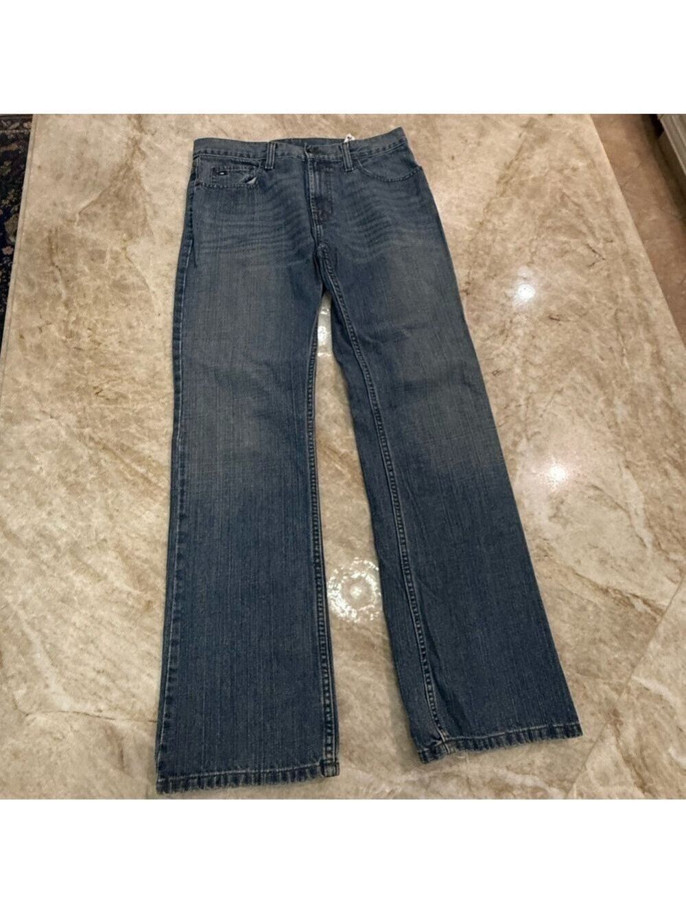 Tommy Hilfiger Men's Dark Blue Bootcut Jeans